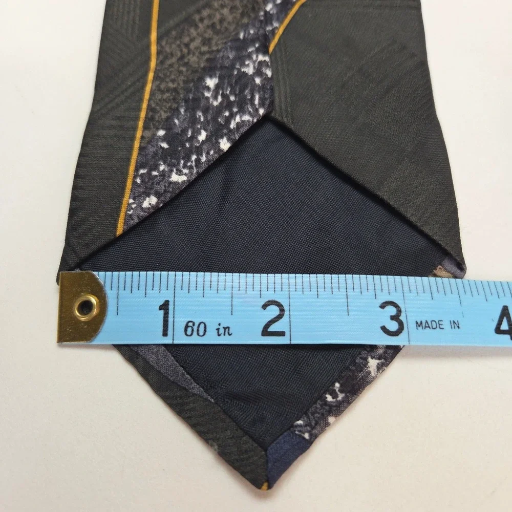 Towncraft Mens Geometric Abstract Diagonal Stripe Necktie Green Grey Navy USA‎
